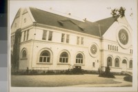 This is one of the old buildings of the College of the Pacific cor. Elm & Emery Sts. San Jose. It is now the property of the Santa Clara University High School. Mar. 1929