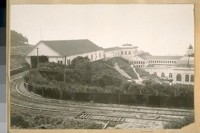 East side of the Sutro Baths showing the Market St. R.R. Car Shed