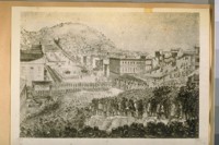 Surrender of Casey and Cora. James P. Casey who shot James King of William, and a gambler named Cora who