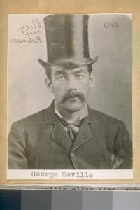 George M. Saville alias Lord Ashburton alias H. Percy alias W.J. Hadley alias Charles Bertrand alias Big Griff was arrested