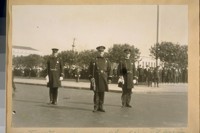 L. to R.: Capt. Fred Lemon - Chief D.J. O'Brien, Capt. H. Gleeson Review, S.F.P.D. [San Francisco Police Dept.]. Oct. 27/23