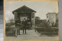 Chief D.A. White at the Junipero Serra Boulevard Police Shot Gun Station, 1919
