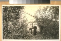 Mr. and Mrs. G.A. Leland in front of there [sic] house at Jameston, Tuolumne Co., Calif. Mr. G.A. Leland was