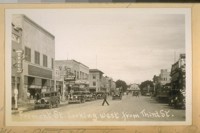 The Main Street at Las Vegas, Nev. Union Pacific Depot. Fremont St. looking west from Third St