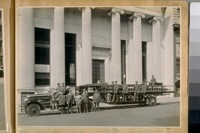 May 4/24 - Truck #1 - S.F. [San Francisco] Fire Dept. Taken in front of the Savings Union Office Mercantile