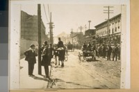 West on Turk St. from Webster St. during the car strike of 1907