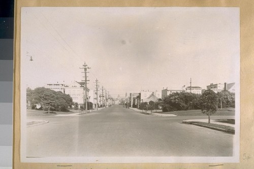 East on Corbrillo [Cabrillo] St. from Park Panhandle. April 1926