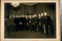 Feb. 12/32, Left to Right: Police Officer Arthur Garrett - Capt. Chas. Goff - Capt. J.J. O'Meara - Capt. Arthur