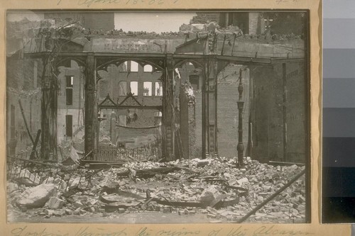 Looking through the ruins of the Alcazar Theater, O'Farrell bet. Stockton and Powell, April 18-06