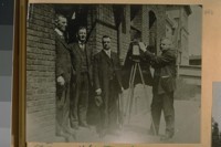 L to R: Det. Sergt. Mike Burk, Det. Sergt. Giff Kennedy, Det. Sergt. Skelly, Geo. Blum, all of the S.F. [San Francisco] Police Dept. 1920