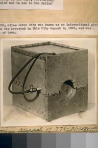 Thos. Kappel of 774 Howard St. made this box and put his head in to it and turned on the gas May 10/26 and committed suicide