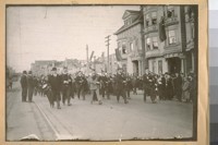 P.P.I. [Panama-Pacific International] Exposition Opening Day. [Parade on street ouside the fair.]
