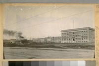 Two photos of the Newton J. Tharpe Commercial School. Grove St. bet. Polk and Van Ness Ave., 1910