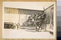 Boys from the Bank watching the game between the Mercantile Trust Co. of Calif. and the Prisoners of San Quentin Prison. July 4/23