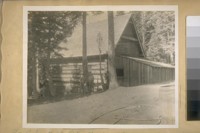 Log cabin at the Gibraltor Mine, Sierra Co., Calif. Aug. 1929
