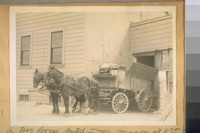 A two horse butcher town wagon at 3rd and Evans Ave. Bay View - San Francisco Butchertown. April 11/28