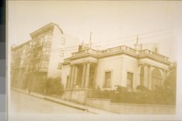 The home of Reuben H. Lloyd at the N.W. cor. Sacramento & Hyde St. March 6/29. R.H. Lloyd was a Pioneer of S.F. [San Francisco] Calif. arrived in 1849