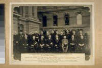 Tax Collector's Task Force at the New City Hall, McAllister and Larkin Sts. in 1877. Mr. Tim O'Brien, Collector
