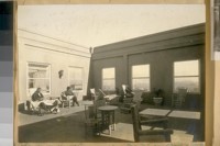 Roof Garden on the St. Francis Hospital N.E. cor. Bush & Hyde Sts. April 28/22. See San Francisco through the windows south