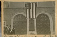 The unveiled tabulate on the new fire house & home of the Chief of the S.F. [San Francisco] Fire Dept. The tabulate is in memory of the late Chief Dennis Sullivan killed in the fire of April 18/06. Bush St. bet. Mason & Taylor. Mar. 16/22