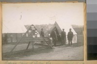 Refugee Camp at Lobus [Lobos] Square, April 18-06. Sergt. of Police Sills in charge