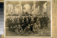 The Wedding of Jennie Crocker at Burlingame in 1910. Thoes [sic] present - Left to Right: 1. Gardener, 2. Frazer