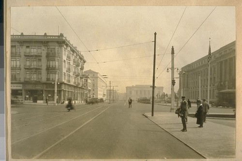 East on McAllister St. from Van Ness Ave. Nov. 1924