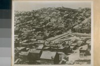 West from Telegraph Hill showing Jobson's Observatory on Russian Hill in 1868