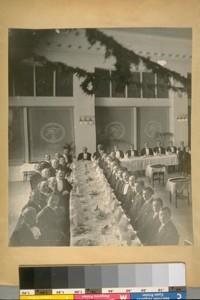 Annual Banquet, Traveler's Protective Association of America. Hotel Argonaut, Dec. 26, 1908. [Photograph in two parts.]