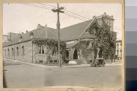 The Star King Church, S.W. cor. Franklin & Geary Sts. See Dr. Star King's grave in center of photo