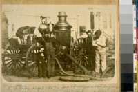 S.F. [San Francisco] Fire Dept., Jas. Bridgwood, Engineer, Jas. Bridgwood, Jr., Pat Kenny, & Dan Sullivan of the Board of Public Works. #9 - Engine Co