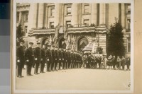 Nov. 3/28. [The annual inspection of the San Francisco] Police Dept. in front of the City Hall on the Polk St. side