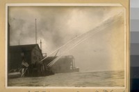 S.F.F. [San Francisco Fire] Dept. on Mission St. Wharf, 1910
