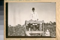 The speaker from the Olympic Club at the Community Service Circus, Ewing Field. March 25th & 26th, 1922