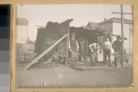 Shoeing horses after the fire of April 18-06