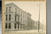 South side of Jackson St. from Sansome St. April 1924 - These buildings were built about 1856
