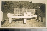 This grave was found in the under brush, such as you see on the hill in the photo, it was