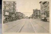 South on Valencia St. from 16th St. See the Mission Savings Bank on the right
