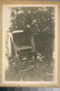 This is the last horse drawn stage out of Camptonville Yuba Co., Calif. about 1910