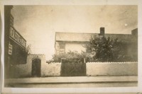 The Gen. Sherman Rose at Monterey Calif. planted by Gen. Sherman of the U.S.A. about 1850. This adoby [adobe] house was torn down to make room for a large building. Photo was taken July 31/16 by J.B. Cook