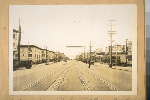 East on Geary St. from 17th Ave. March 1928