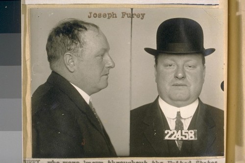 Joseph and Harry Furey, who were known throughout the United States as swindlers and bunco men. They were expert at the lock trick and the pea and shell game. They swindled a cattleman out of $14,000.00 by means of a fake race in Nevada