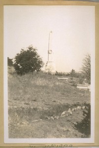 This shaft was erected to Gen. H. Hussefooss in Calvary Cemetery. He was one of the first chiefs of the San Francisco Volenteer [sic] Fire Dept. The monument was erected by Monumental Engine Co. #6 of which he was a member and by the Exempt Firemen