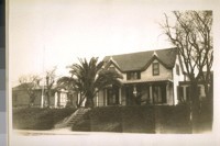 N. E. corner east Eighth Street and Fourth Avenue, East Oakland, front view. This home was built by Moses Chase