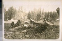 The old Ruby Mine in June 1886--this mine overlooked Downieville--Sierra Co. Calif. This was a very rich gravel mine in its day