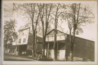 The Main St. Murphy's Camp--Calaveras Co. The stone building where the auto stands was built in 1856. The early population of this town was about 3-thousand & to-day about 250. Jany. 24/29