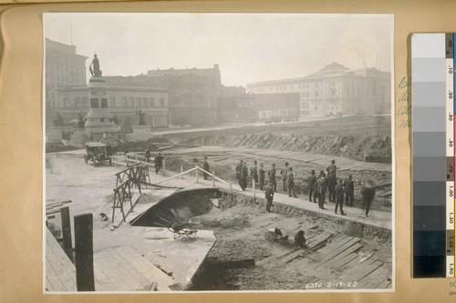 Clearing off the lot of the Old City Hall, March 19, 1920