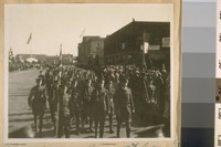 The Legion comming [sic] up Grove St. from Polk. Nov. 11/26