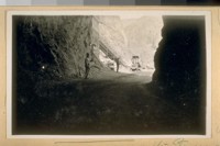 Looking out of one of the Tunnels at Hoover Dam. May 1932