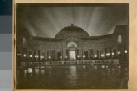 P.P.I. Ex. [Panama-Pacific International Exposition] 1915. [Court at night.]